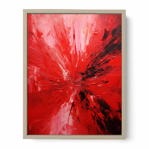 Knife Art Abstract Red Painting Art Print