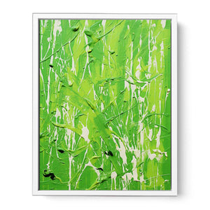 Blue Dripping Color Painting Framed Print