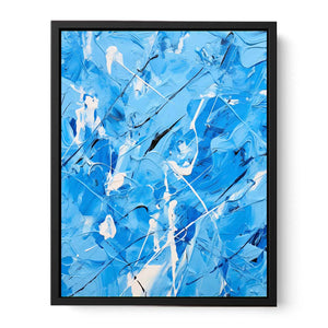 Green Art Dripping Color Painting Canvas Print