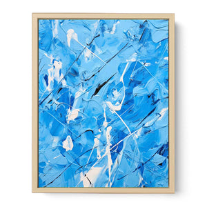 Green Art Dripping Color Painting Streched canvas