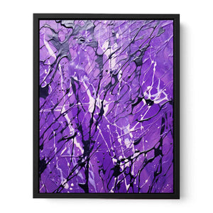 Purple Art Dripping Color Painting Canvas Print