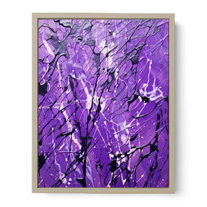 Purple Art Dripping Color Painting Art Print