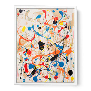 Rainbow Drip Painting Framed Print