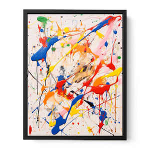 Multicolor Drip Painting Canvas Print