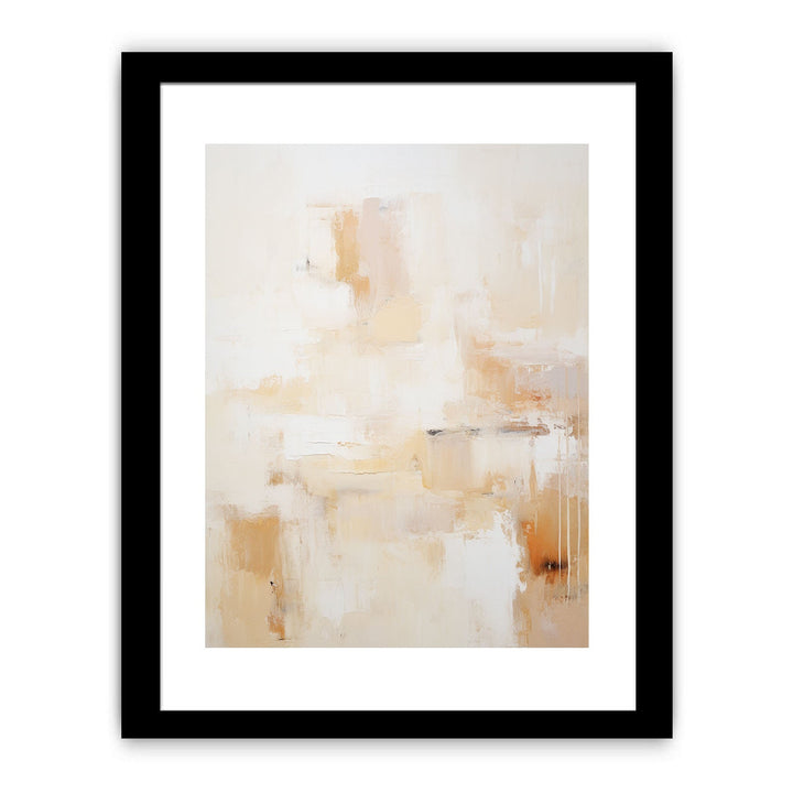 Cream Abstract Painting Framed Print