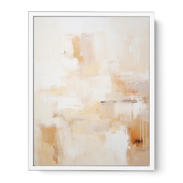 Cream Abstract Painting  Canvas Print