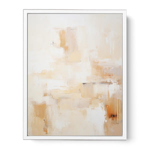 Cream Abstract Painting Framed Print