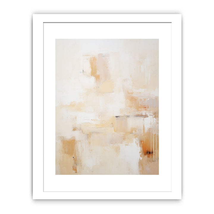 Cream Abstract Painting  Poster