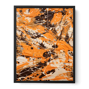 Brown Drip Painting Canvas Print