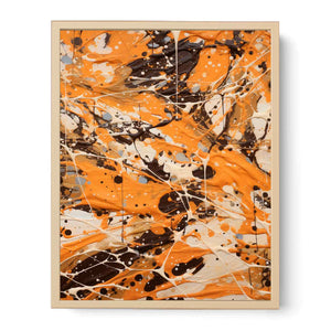 Brown Drip Painting Streched canvas