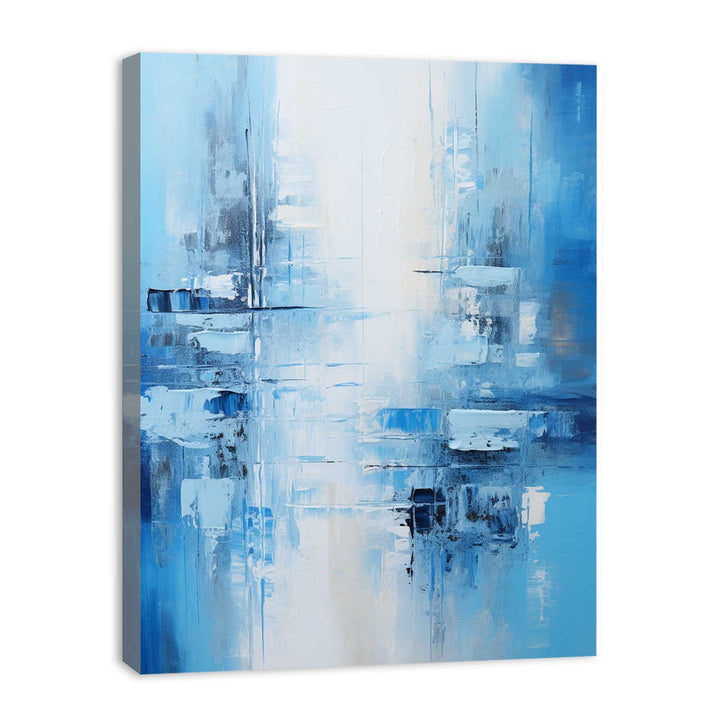 Knife Art Abstract Blue Painting 