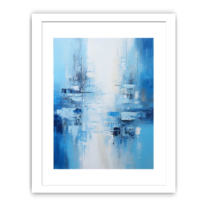 Knife Art Abstract Blue Painting  Poster