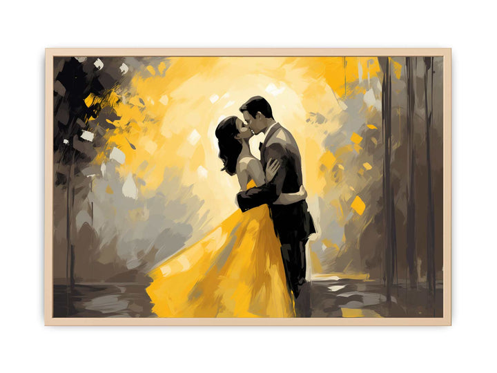  Couple Yellow Art Painting   Poster