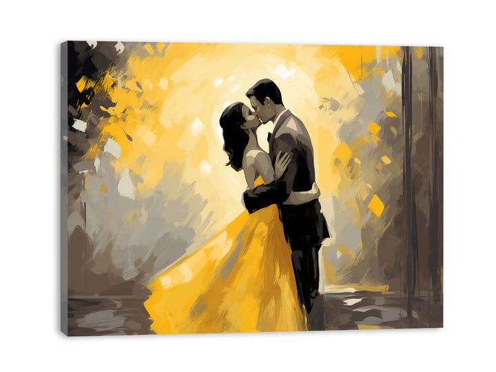  Couple Yellow Art Painting  