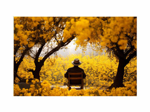 Me & Yellow Flowers Painting