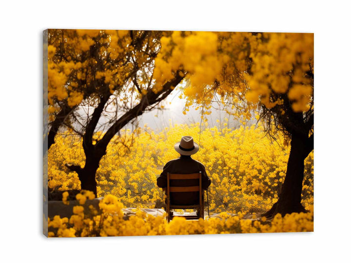 Me & Yellow Flowers Painting  