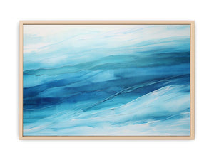 Blue Abstract Layer Streched canvas