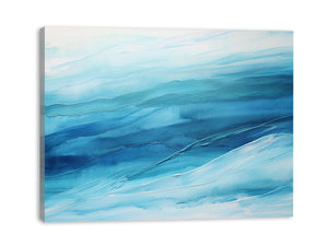 Blue Abstract Layer Painting