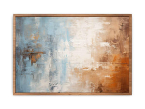 Blue Brown Painting Poster