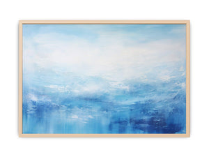 White Blue Abstract Streched canvas