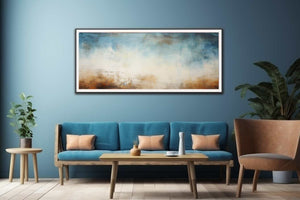 Blue Brown Abstract Painting