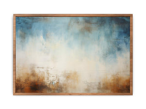 Blue Brown Abstract Poster