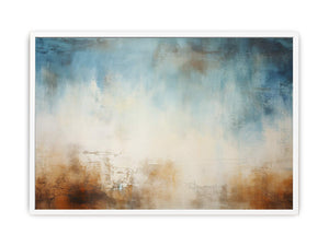 Blue Brown Abstract Framed Print