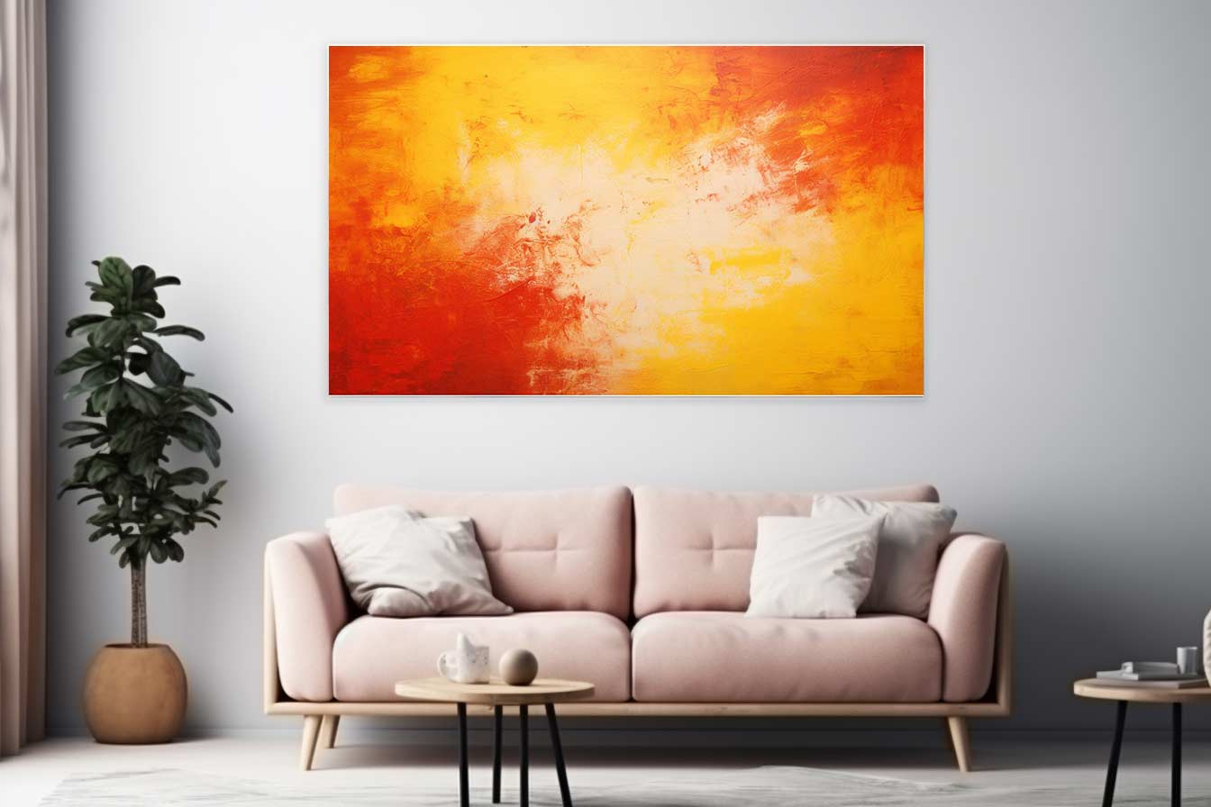 Red Yellow Abstract Painting