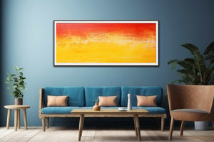 Red Yellow Abstract Painting