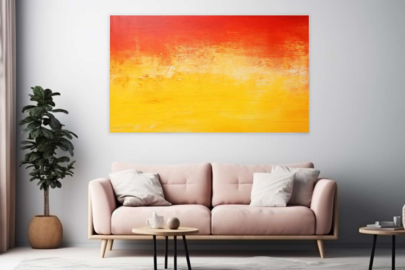 Red Yellow Abstract Painting