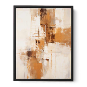 Brown Grey Abstract Canvas Print
