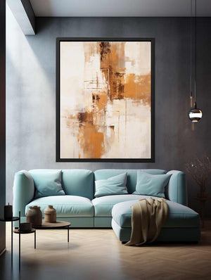 Brown Grey Abstract Painting
