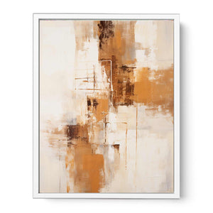 Brown Grey Abstract Framed Print
