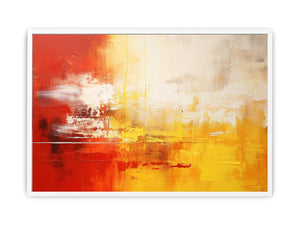 Yellow Red Abstract Framed Print