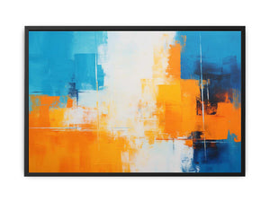 Orange Blue Abstract Canvas Print