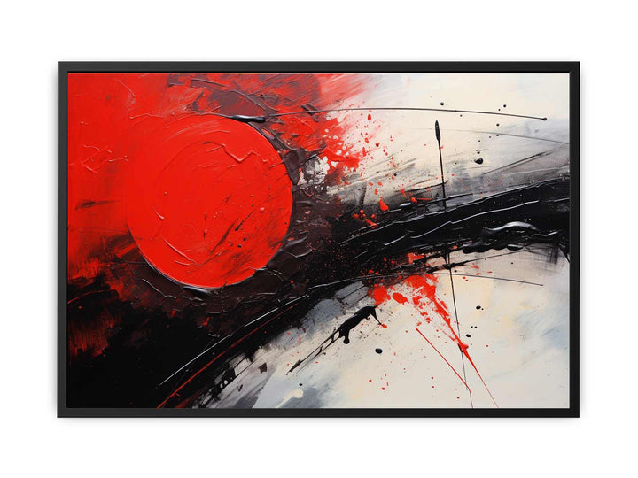 Red Black Abstract Art Painting 