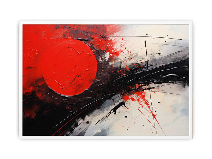 Red Black Abstract Art Painting  Canvas Print