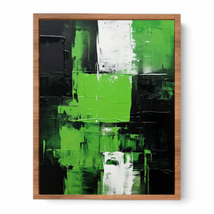 Black Green Abstract Poster