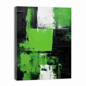 Black Green Abstract Painting