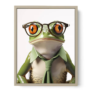 Frog with Galsses Art Print