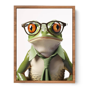 Frog with Galsses Poster