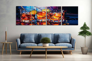 Whiskey GLasses Painting