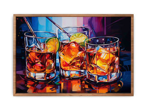 Whiskey GLasses Poster