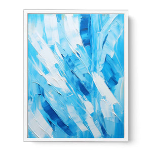 Abstract Blue Palette art Painting Framed Print