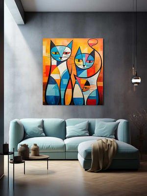 Cats Modern Art Painting