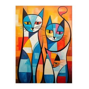 Cats Modern Art Painting