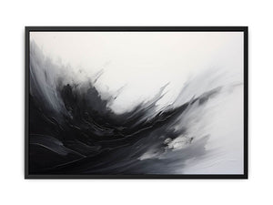 Abstract Black Grey Painting Canvas Print