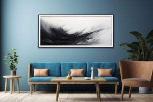 Abstract Black Grey Painting