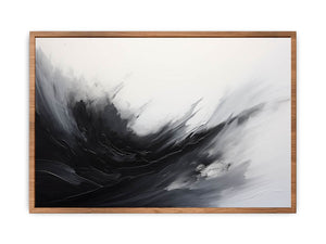 Abstract Black Grey Painting Poster