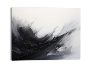 Abstract Black Grey Painting